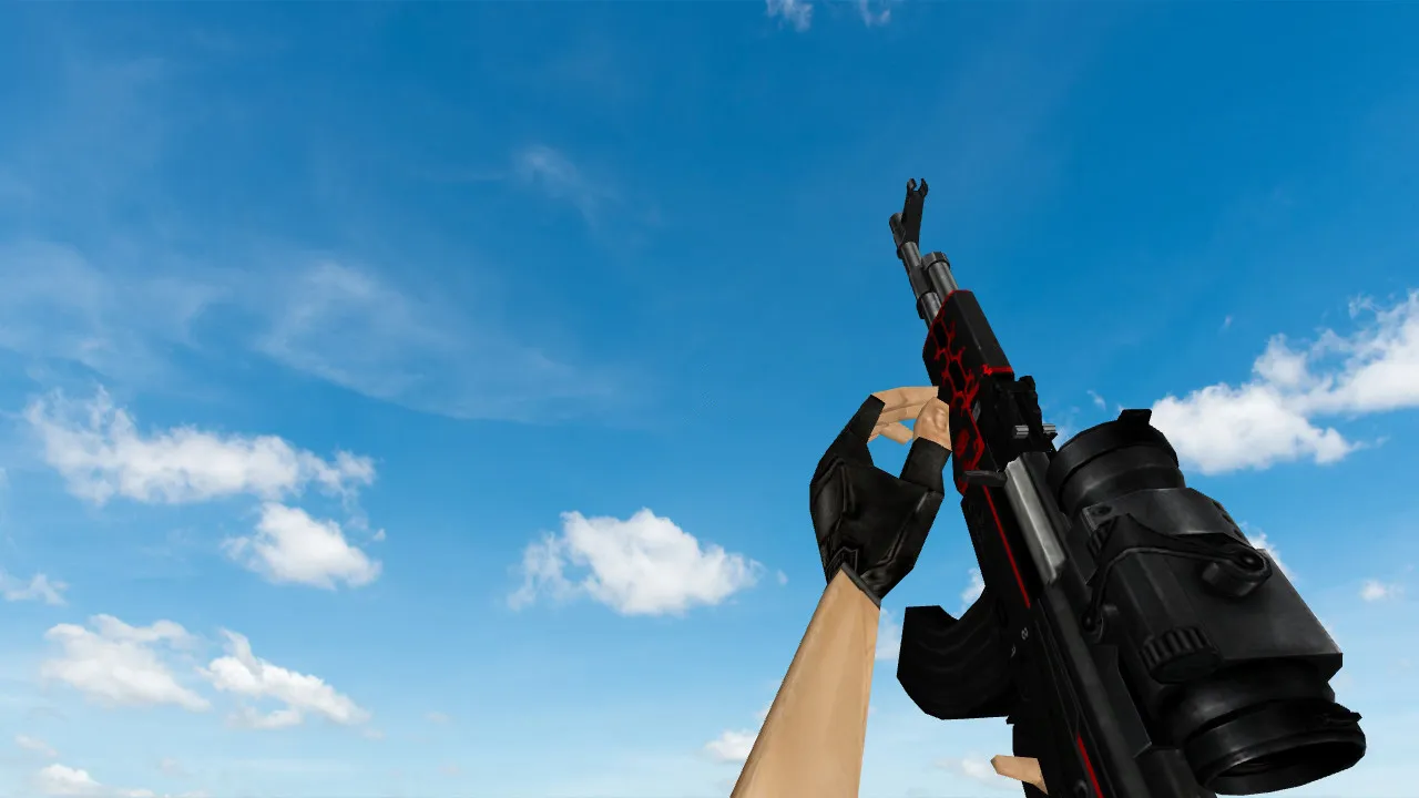 Скриншот Модель MP5 «AK74 Красная линия» для CS 1.6 — Вперед к победе