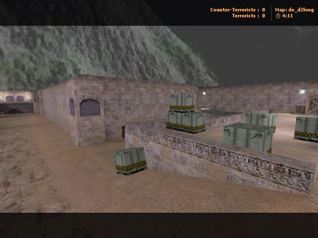 Скриншот  Карта de_d2long для CS 1.6: точки, маршруты и настройка под 4554/8610