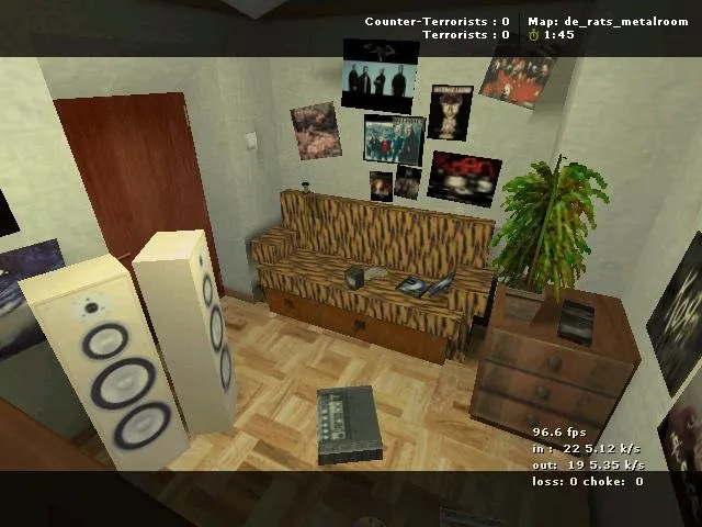 Скриншот Карта de_rats_metalroom для CS 1.6 - Тактические возможности и особенности