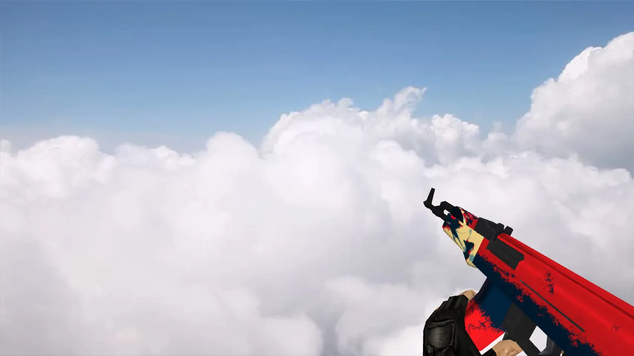 Скриншот Модель v_ и p_ АК-47 Red Force для CS 1.6: звуки, анимация осмотра, текстуры и точный вид в игре