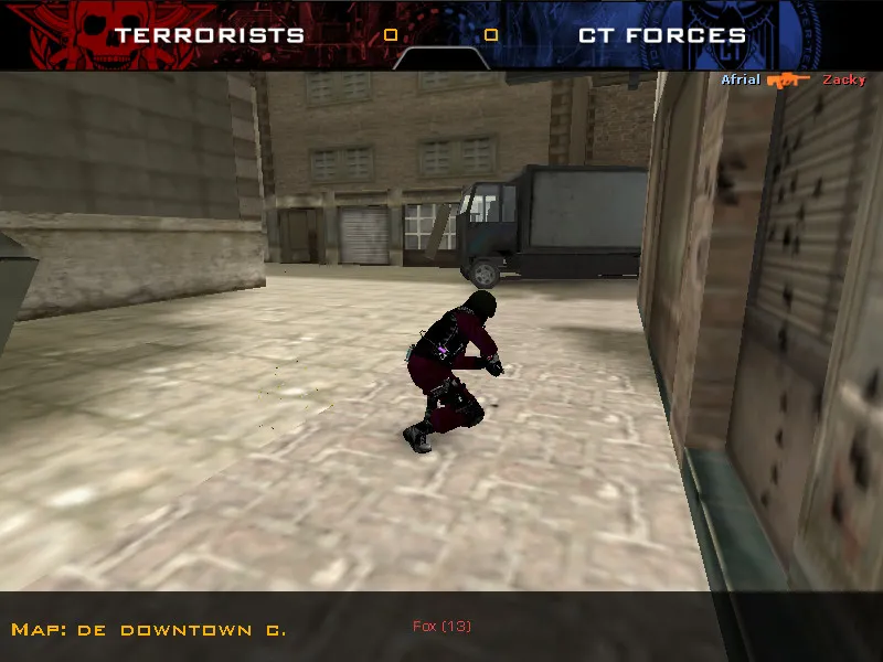 Скриншот  Карта de_downtown_cstrike для CS 1.6: баланс сторон, точки, .nav и оптимизация wpoly/epoly