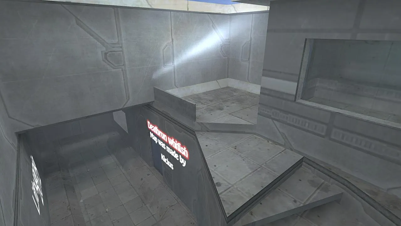 Скриншот  Карта deathrun_whitish для CS 1.6: точки, тайминги, .nav и оптимизация wpoly/epoly