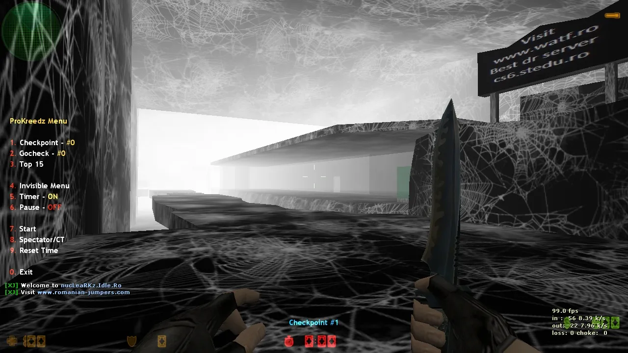 Скриншот  deathrun_absolute_spider для CS 1.6: правила, точки, .nav, wpoly/epoly и настройка ботов