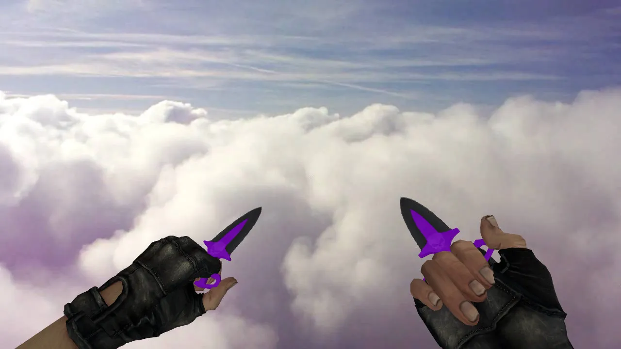 Скриншот Модель «Тычковые ножи «Ультрафиолет»» для CS 1.6: v_ p_ w_ модели, звуки, анимация осмотра, текстуры