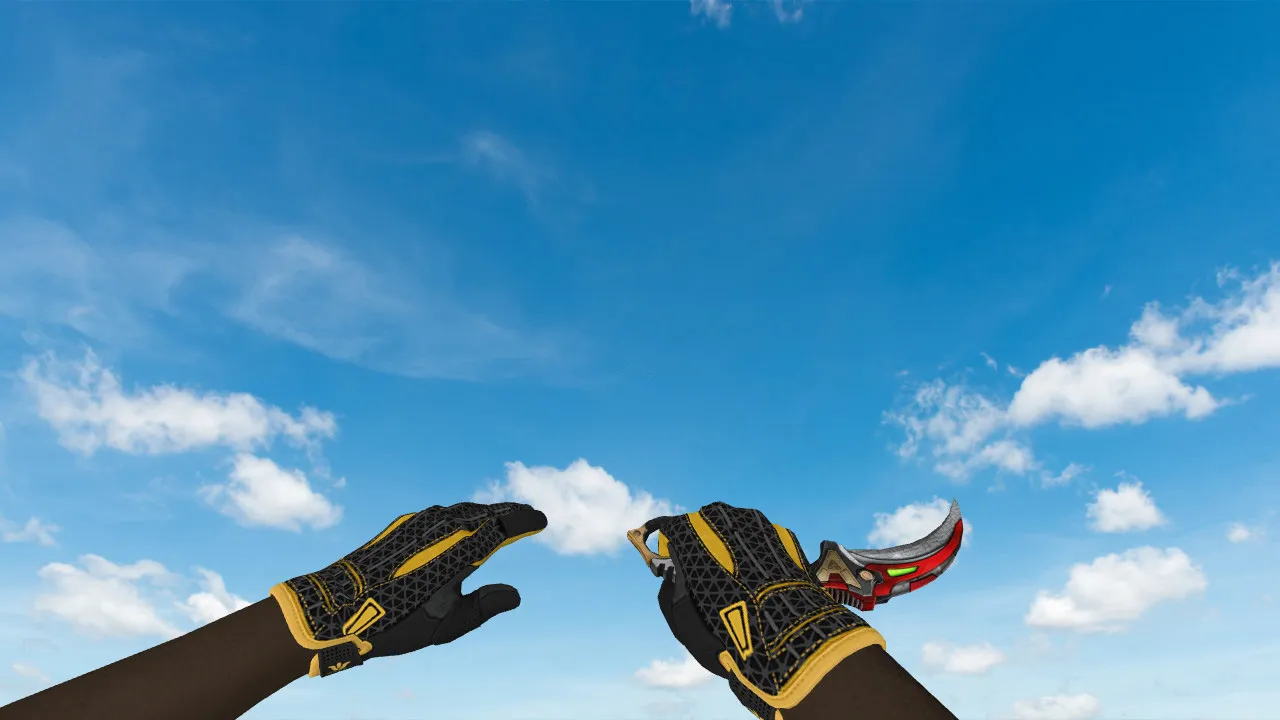 Скриншот Модель ножа Karambit Cyberium для CS 1.6: v_ и w_ модели, звуки, анимация осмотра, нормальные текстуры