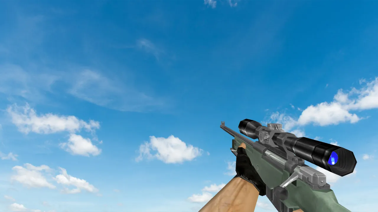 Скриншот Пак моделей оружия «Default Weapons Chromed» для CS 1.6: v_, p_, w_ модели, звуки, анимация осмотра и текстуры