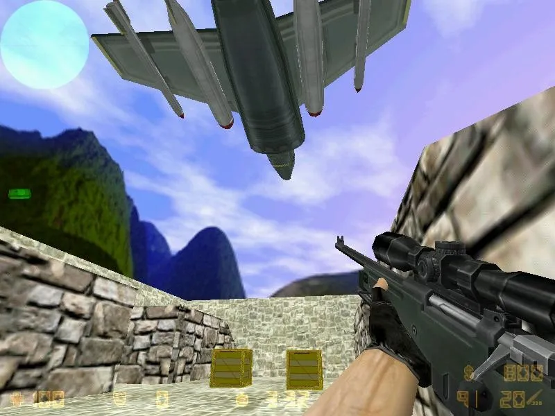 Скриншот  css_castle_bridge — DE карта для CS 1.6: проходы, точки, .nav для ботов и оптимизация wpoly/epoly