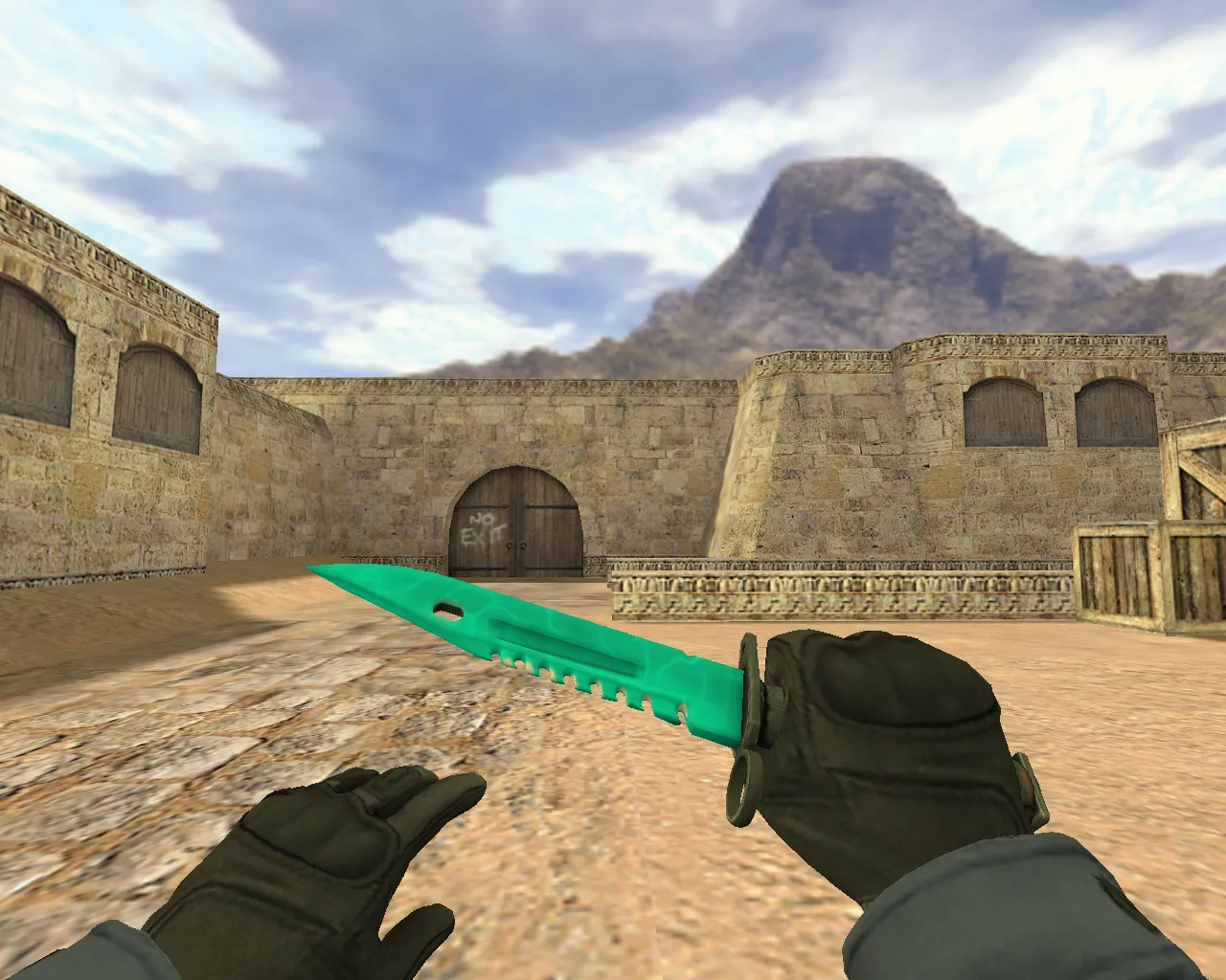 Скриншот v_knife_m9_electro_p для CS 1.6: штык-нож М9 Электро, анимация осмотра, звуки и качество текстур