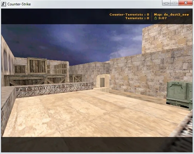Скриншот  de_dust3_new — DE карта для CS 1.6: тактика, баланс сторон, .nav, оптимизация wpoly/epoly