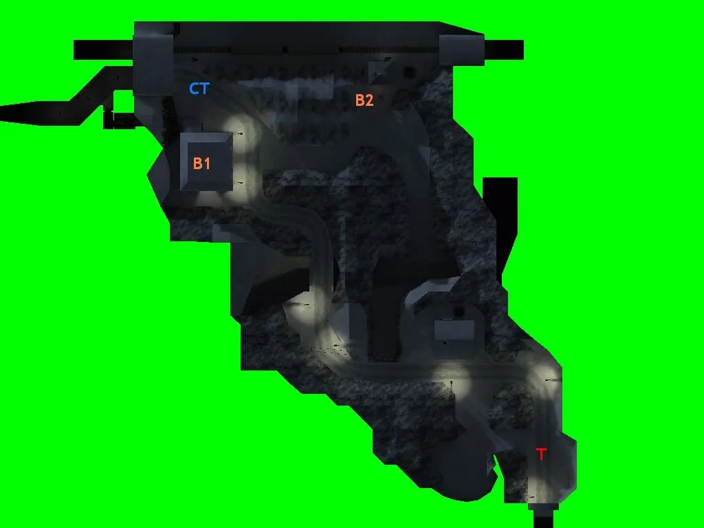 Скриншот  Карта de_buran для CS 1.6: баланс сторон, точки, .nav для ботов и оптимизация wpoly/epoly