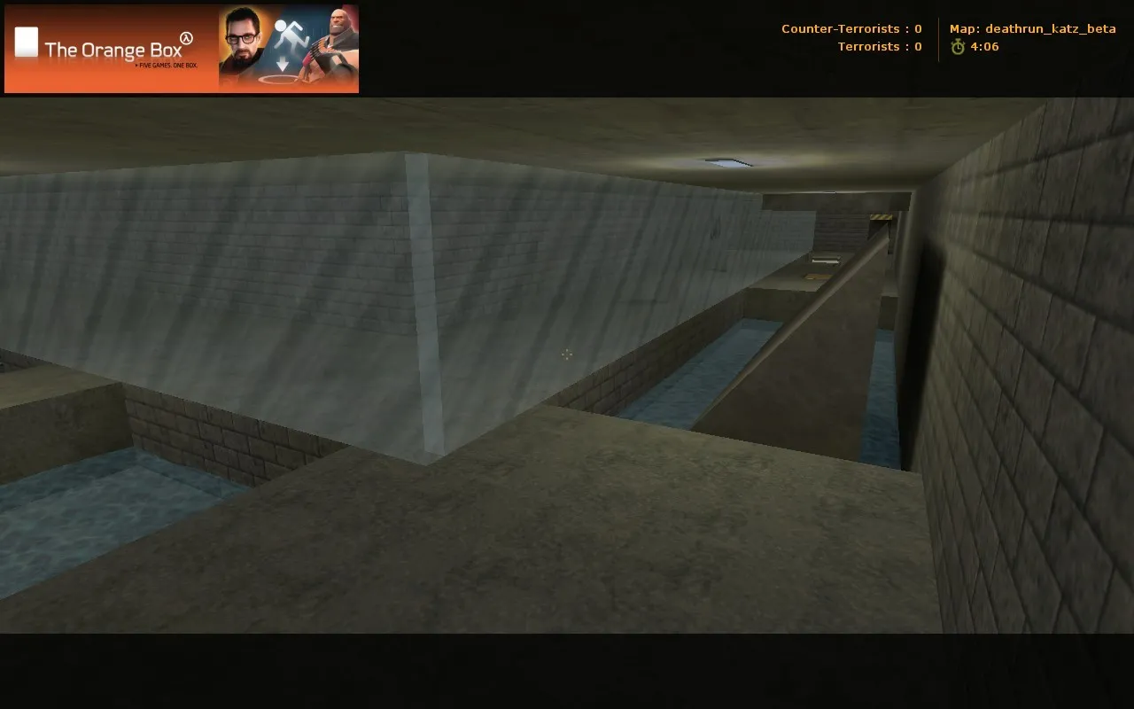 Скриншот  deathrun_katz_beta — карта deathrun для CS 1.6: раунды, ловушки, кт/т тактика и точки контроля