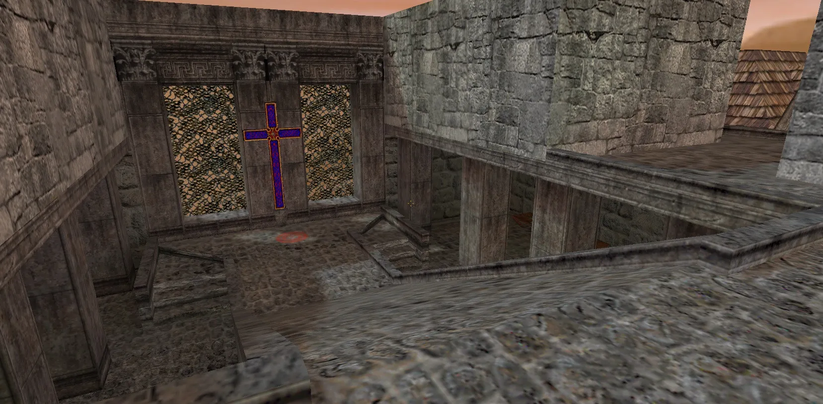 Скриншот  de_forsaken карта для CS 1.6: точки, маршруты, оптимизация, .nav для ботов и настройки под серв