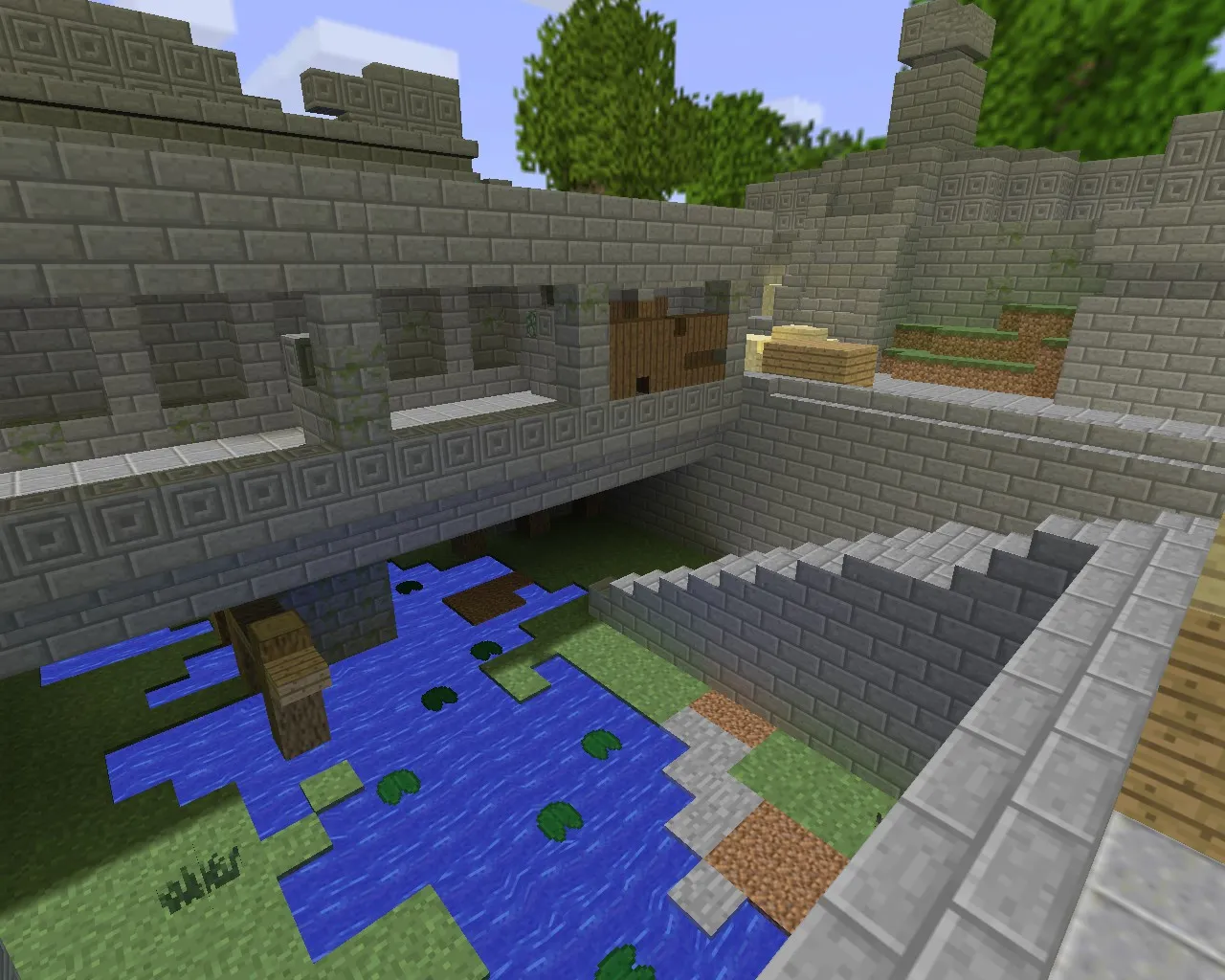 Скриншот Карта «de_aztec_minecraft» для CS 1.6