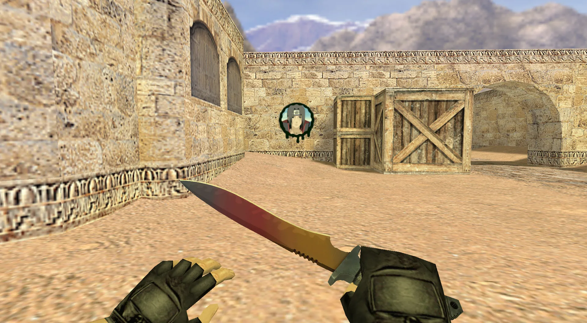 Скриншот Граффити «Итачи Учиха» для CS 1.6: уникальное аниме для вашего гейминга