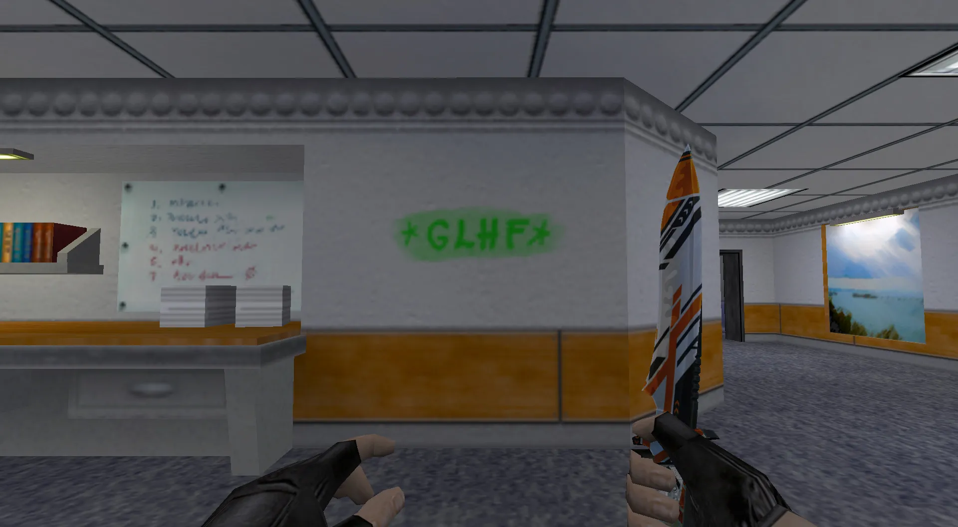 Скриншот Граффити «Удачи» для CS 1.6 - Поддержите команду в бою!