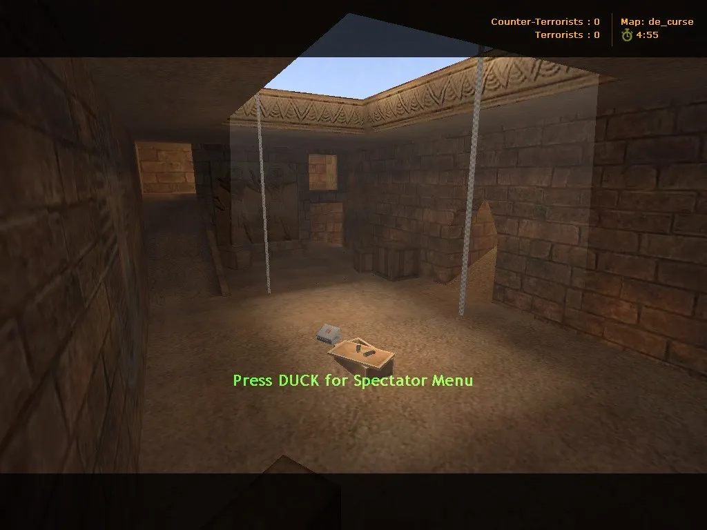 Скриншот Карта de_curse для CS 1.6: обзор точек, маршруты за CT/T, .nav, оптимизация и советы по настройке