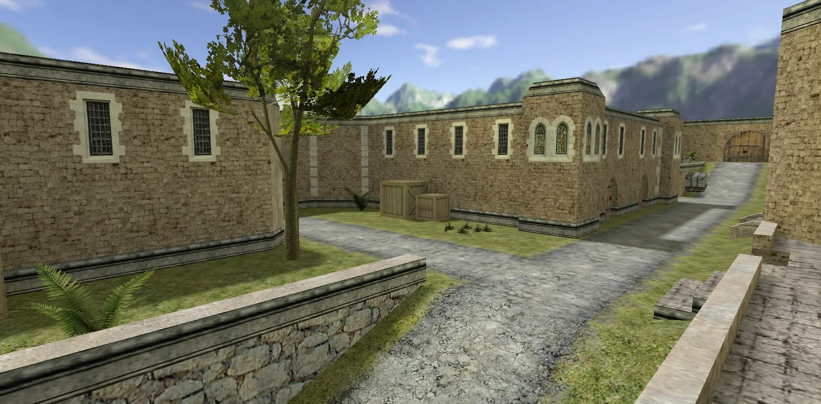 Скриншот  Карта de_castle_lin для CS 1.6: тактика за Т и КТ, точки, навигация ботов и оптимизация