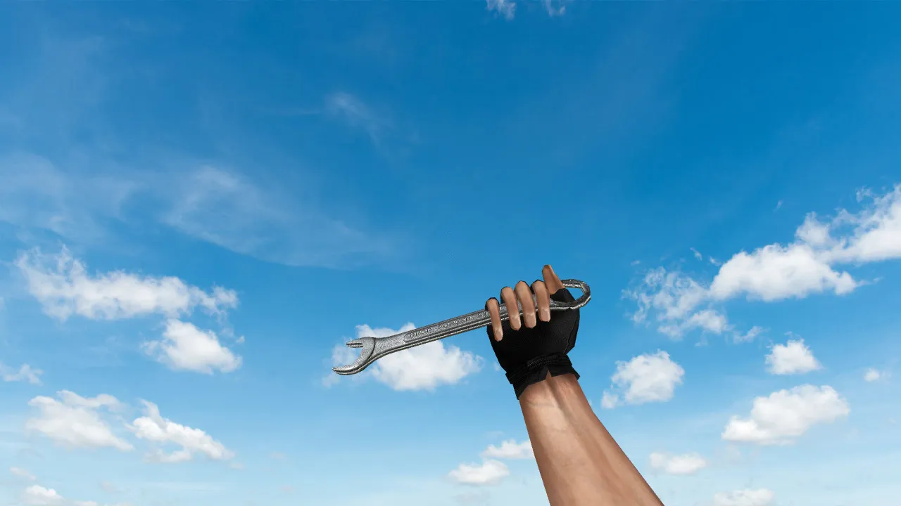 Скриншот v_knife «Гаечный ключ» для CS 1.6: звуки, анимация осмотра, качество текстур и настройка моделей