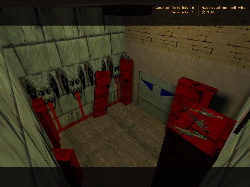 Скриншот  deathrun_hoil_wits — карта Deathrun для CS 1.6: баланс сторон, точки, .nav, оптимизация