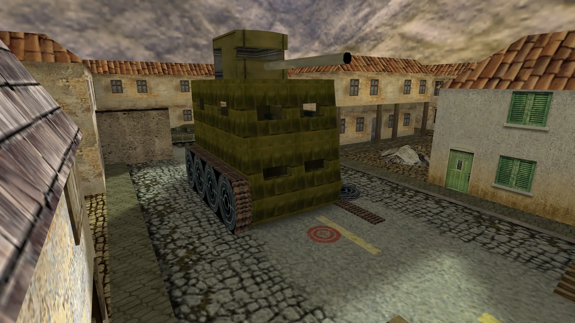 Скриншот  de_crazytank для CS 1.6: тактика за Т/КТ, точки, навигация ботов и оптимизация карты