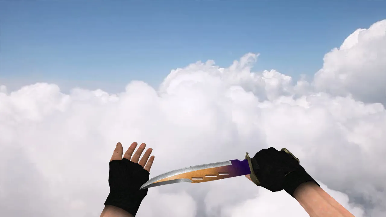 Скриншот Модель BAK Knife Fade v_ p_ w_ для CS 1.6: звук, анимация осмотра, текстуры и настройка под сервер