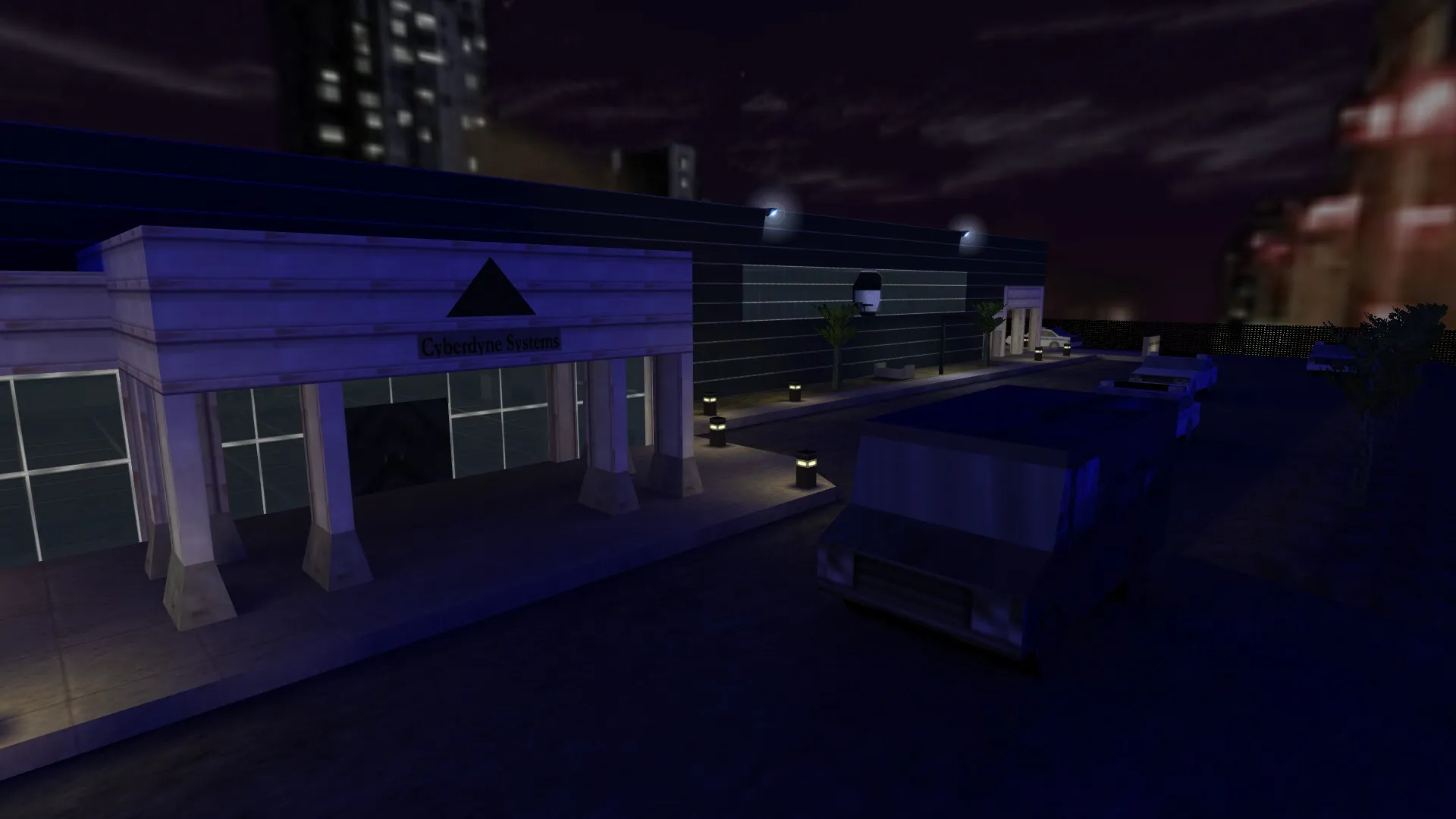 Скриншот de_cyberdyne CS 1.6: тактика, точки, bots .nav, оптимизация wpoly/epoly