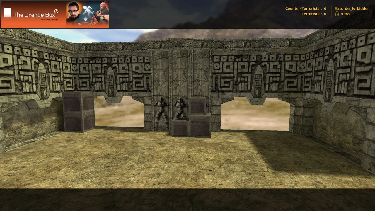 Скриншот  de_forbidden — карта CS 1.6: точки, маршруты, баланс сторон и советы под 4554/8610