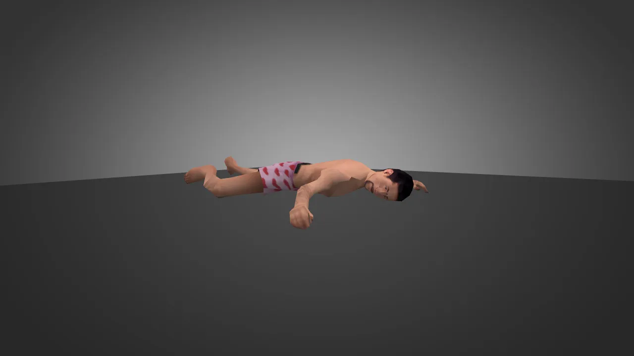 Скриншот Модель «GTA SA Sleeping Stripped Valet Crew» для CS 1.6 - Уникальный скин