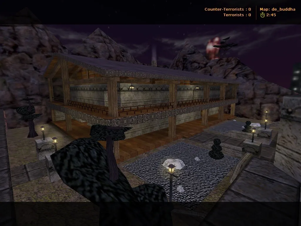 Скриншот  Карта de_buddha для CS 1.6: точки, раунды, .nav для ботов и оптимизация wpoly/epoly