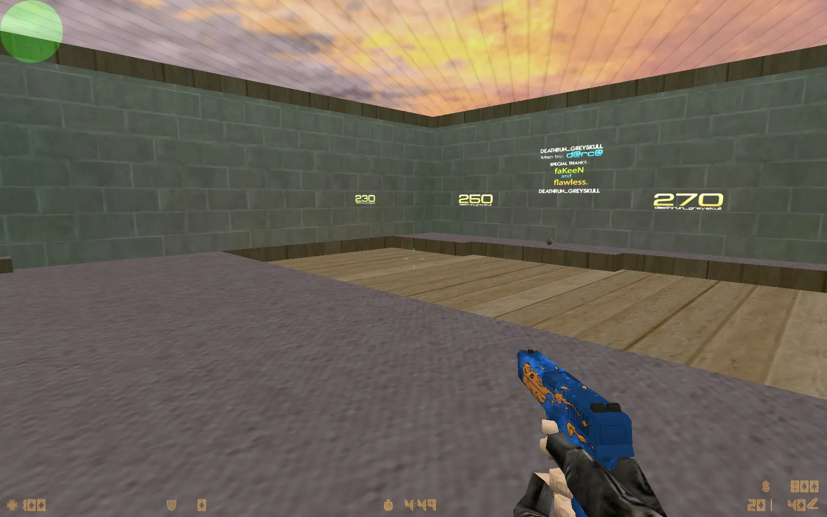 Скриншот  Карта deathrun_greyskull для CS 1.6: триггеры ловушек, быстрые раунды, баланс сторон