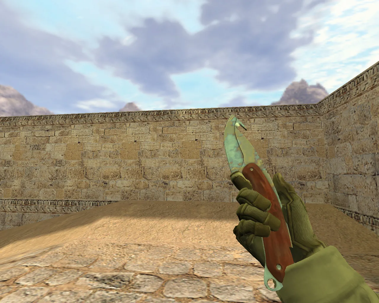 Скриншот Модель ножа «лезвие-крюк, поверхностная закалка» v_, p_, w_ для CS 1.6 — звуки, анимация осмотра