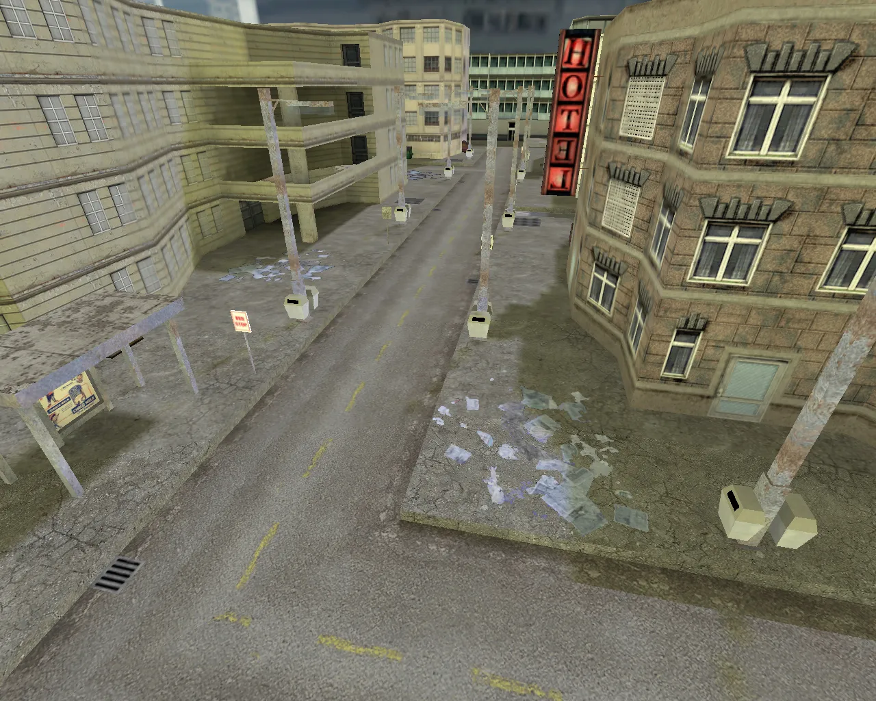 Скриншот  aim_city для CS 1.6: карта для тренировки прицела, точки, маршруты и боты с .nav