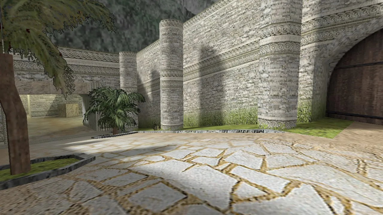 Скриншот  de_aztec_ruins — DE карта для CS 1.6: точки, боты (.nav), оптимизация wpoly/epoly, баланс сторон