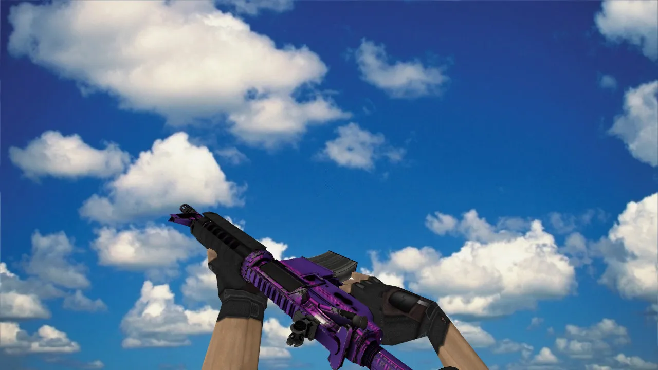 Скриншот Модель M4A4 «Лунная ночь» v_ p_ w_ для CS 1.6: звуки, анимация осмотра, текстуры и настройка