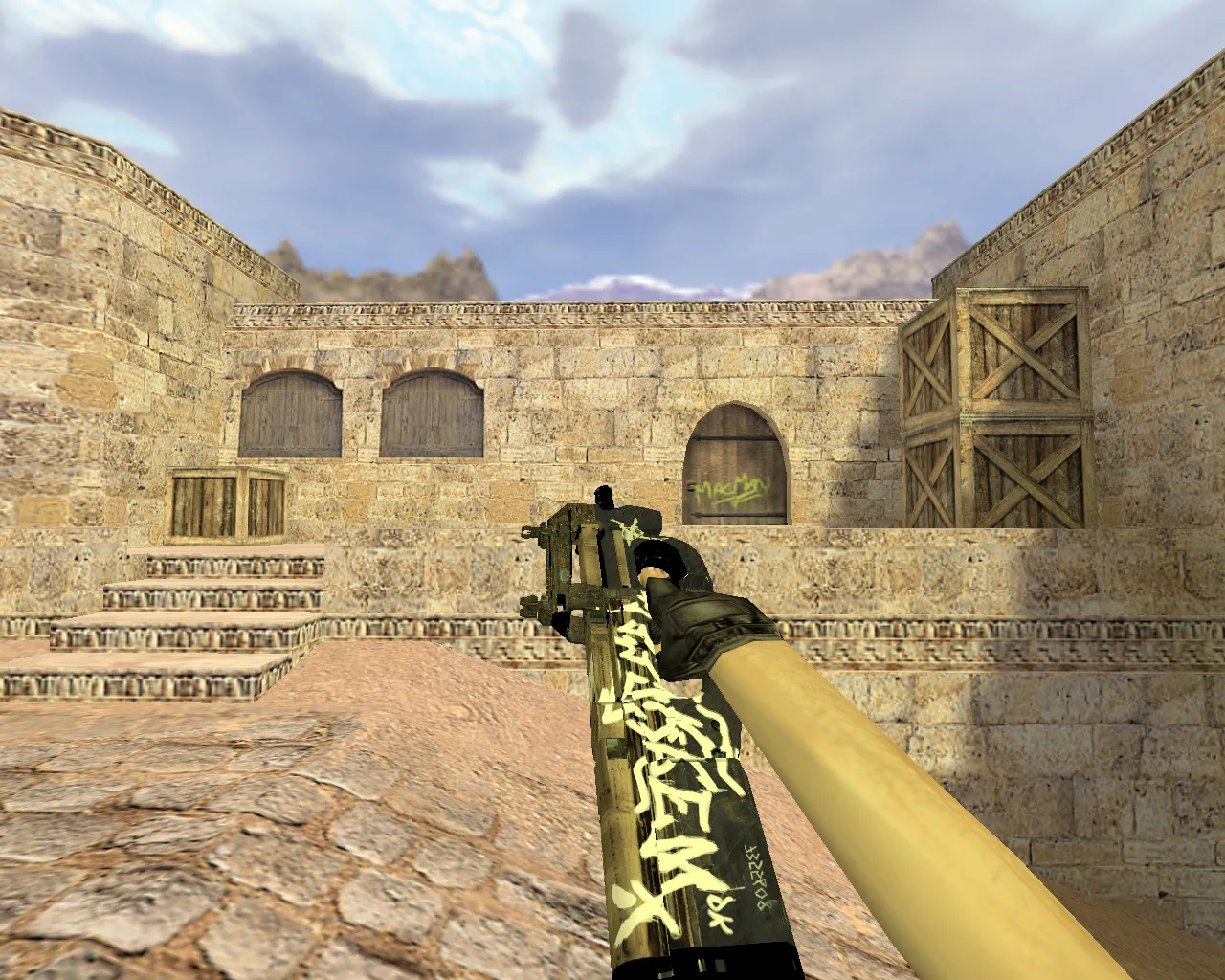 Скриншот Модель P90 Пустынный повстанец для CS 1.6