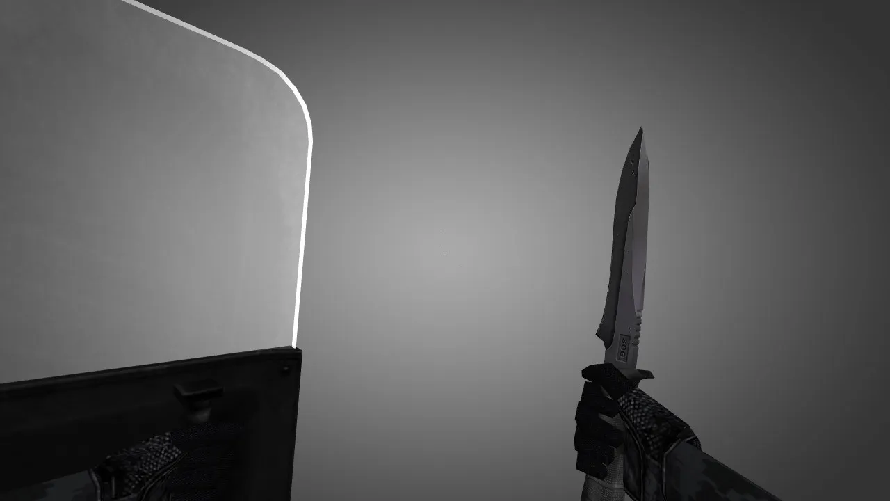 Скриншот Модель «MW2 like Shield» для CS 1.6: v_/p_/w_ shield, звуки, анимация осмотра, текстуры 1024x1024
