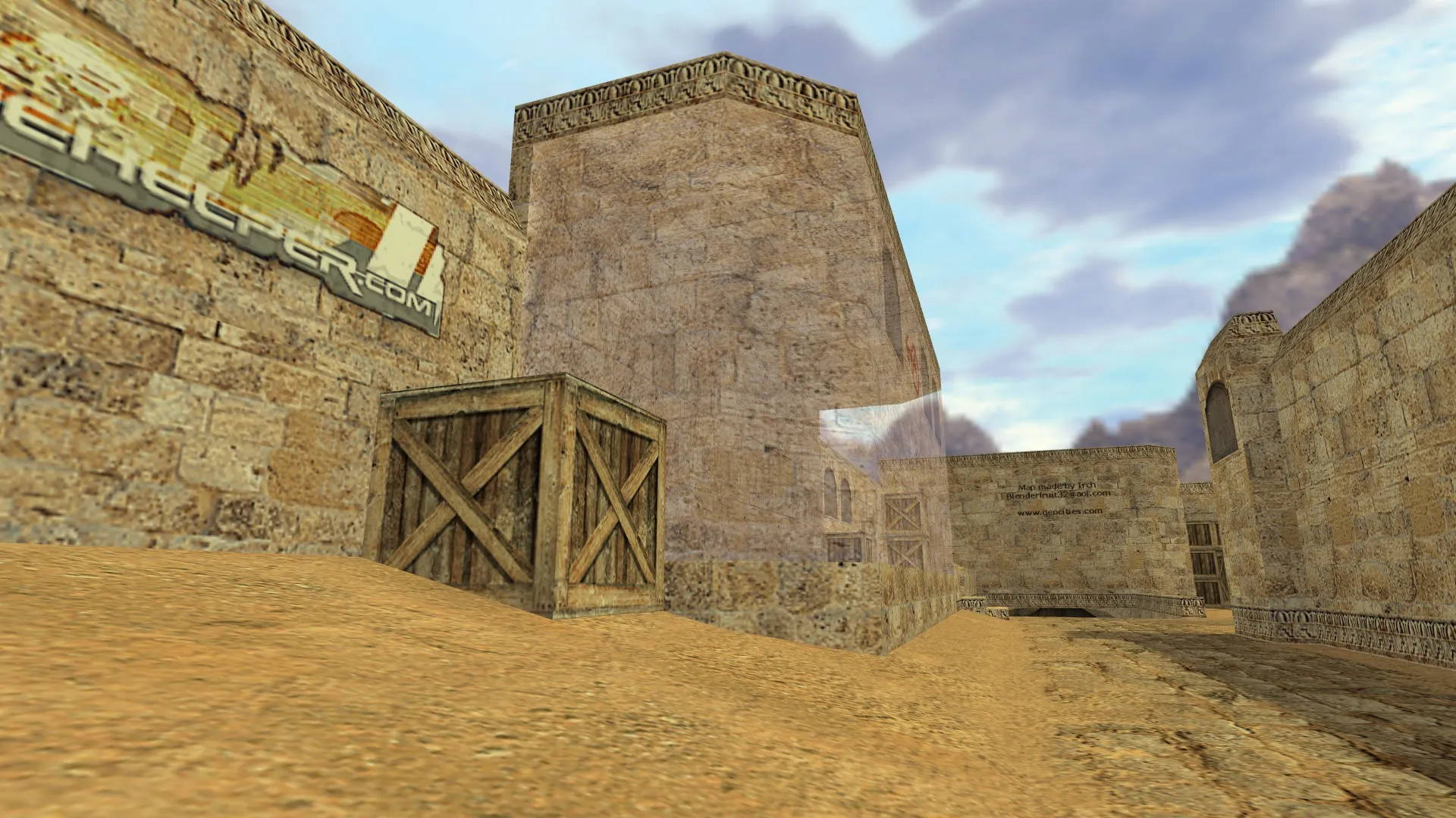 Скриншот  Карта de_dust2_wh для CS 1.6: баланс сторон, точки под контртерр и тактика для T, .nav и оптимизация