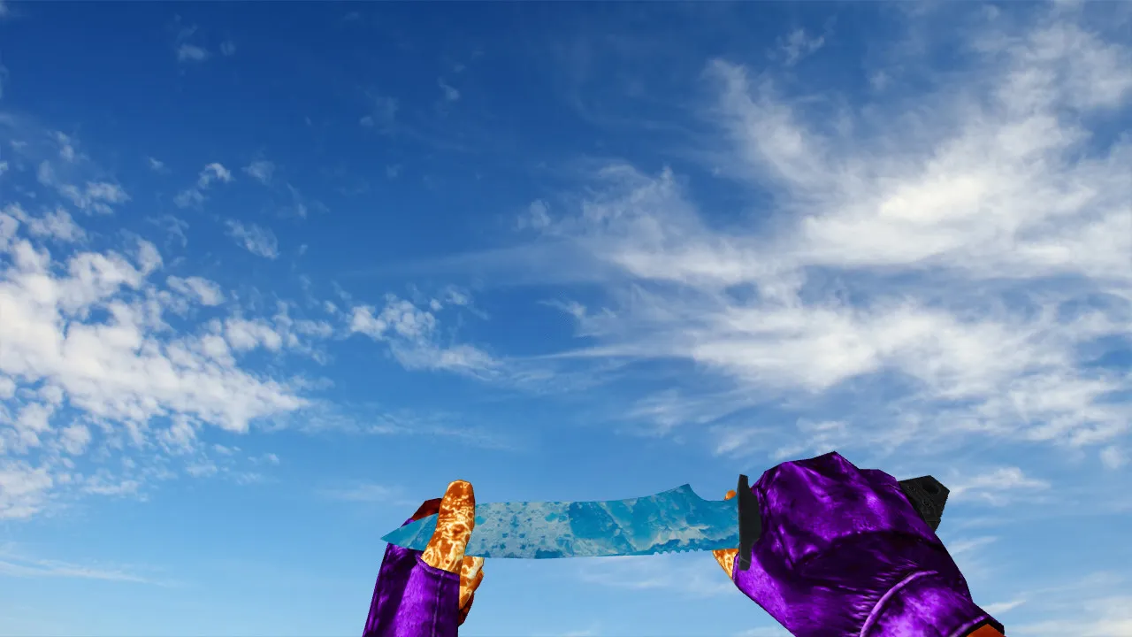 Скриншот Модель «Default Knife Cold» для CS 1.6: v_ и p_ модели, звуки, анимация осмотра, качество текстур