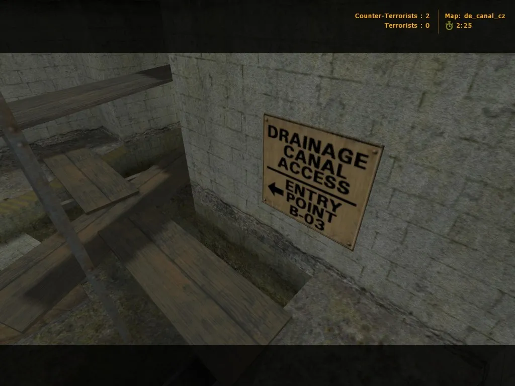Скриншот  de_canal_cz — карта для CS 1.6: точки, проходы, .nav, баланс сторон, оптимизация wpoly/epoly
