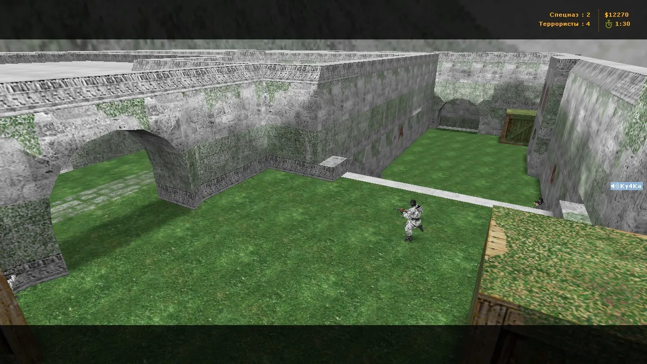 Скриншот  de_green для CS 1.6: тактика, точки, .nav для ботов и оптимизация wpoly/epoly