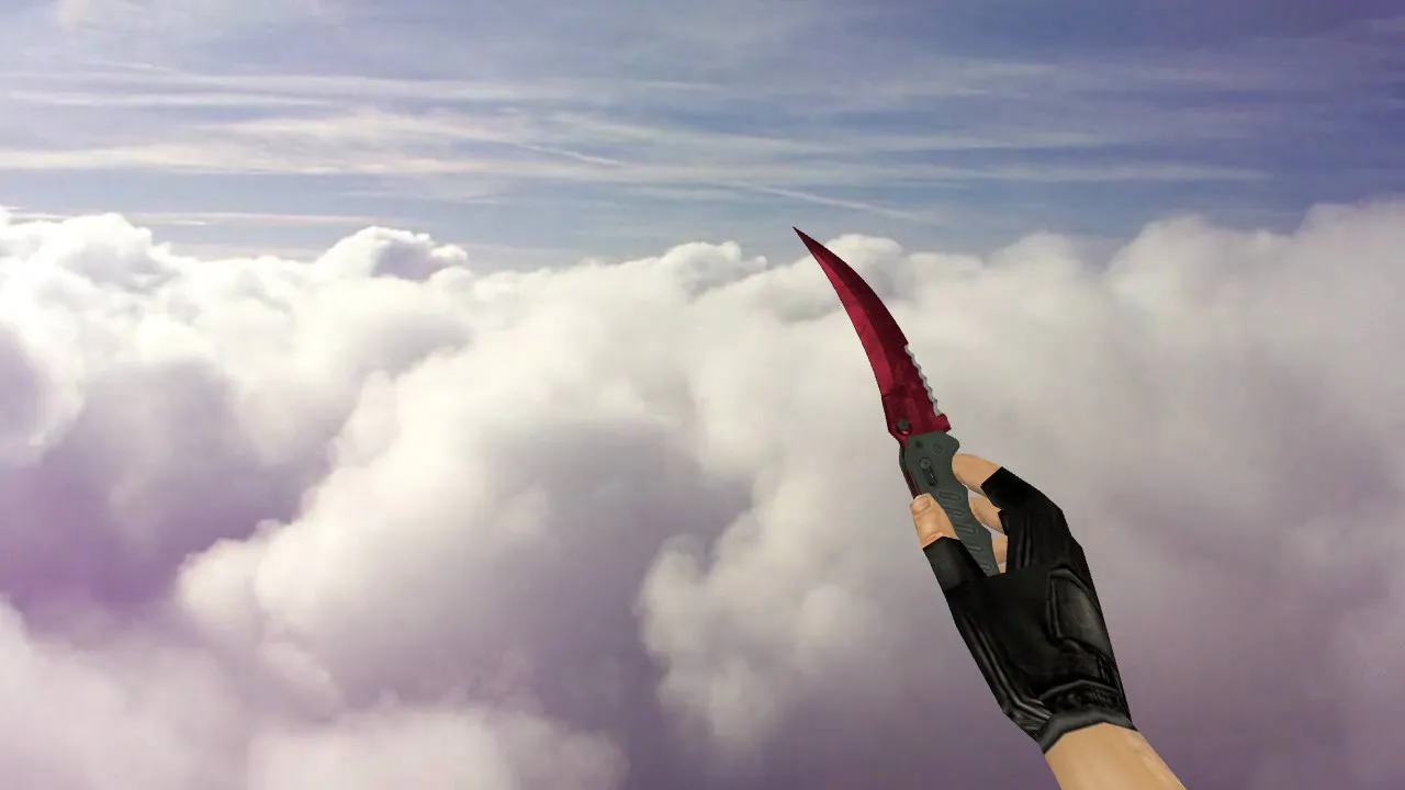 Скриншот Модель складного ножа «Рубин» v_knife для CS 1.6: звуки, анимация осмотра, качество текстур