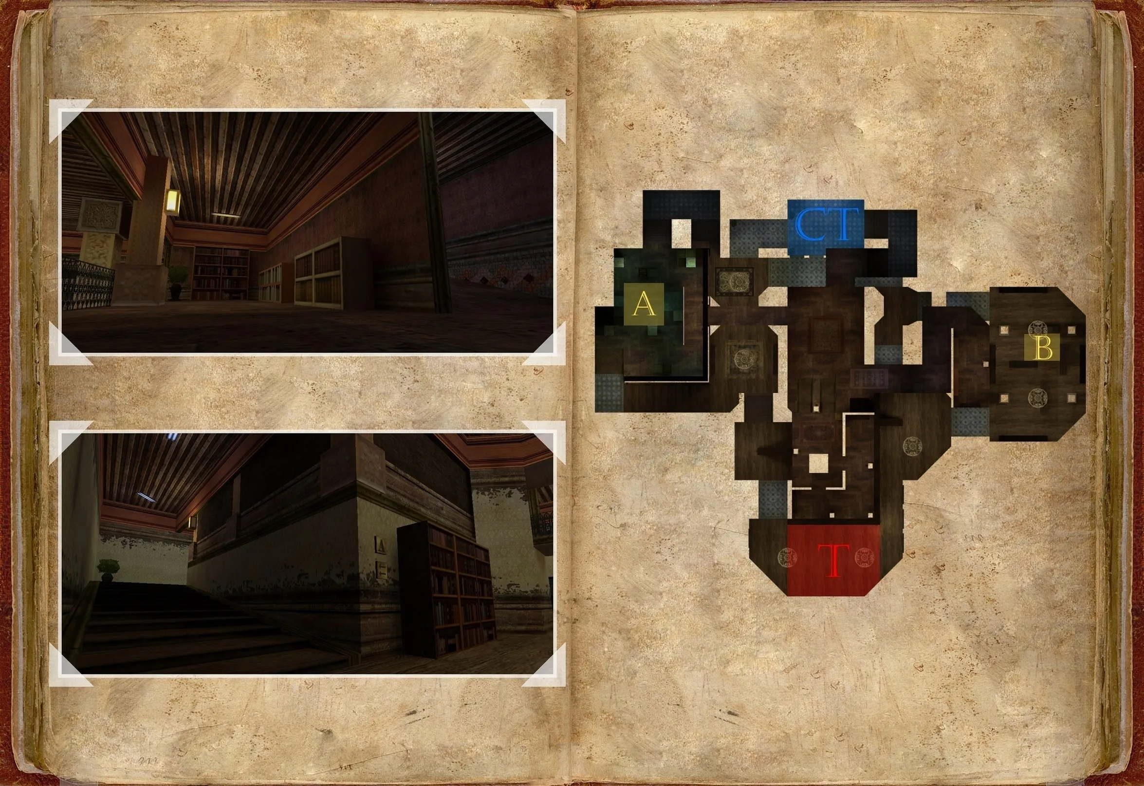 Скриншот Карта «de_library» для CS 1.6