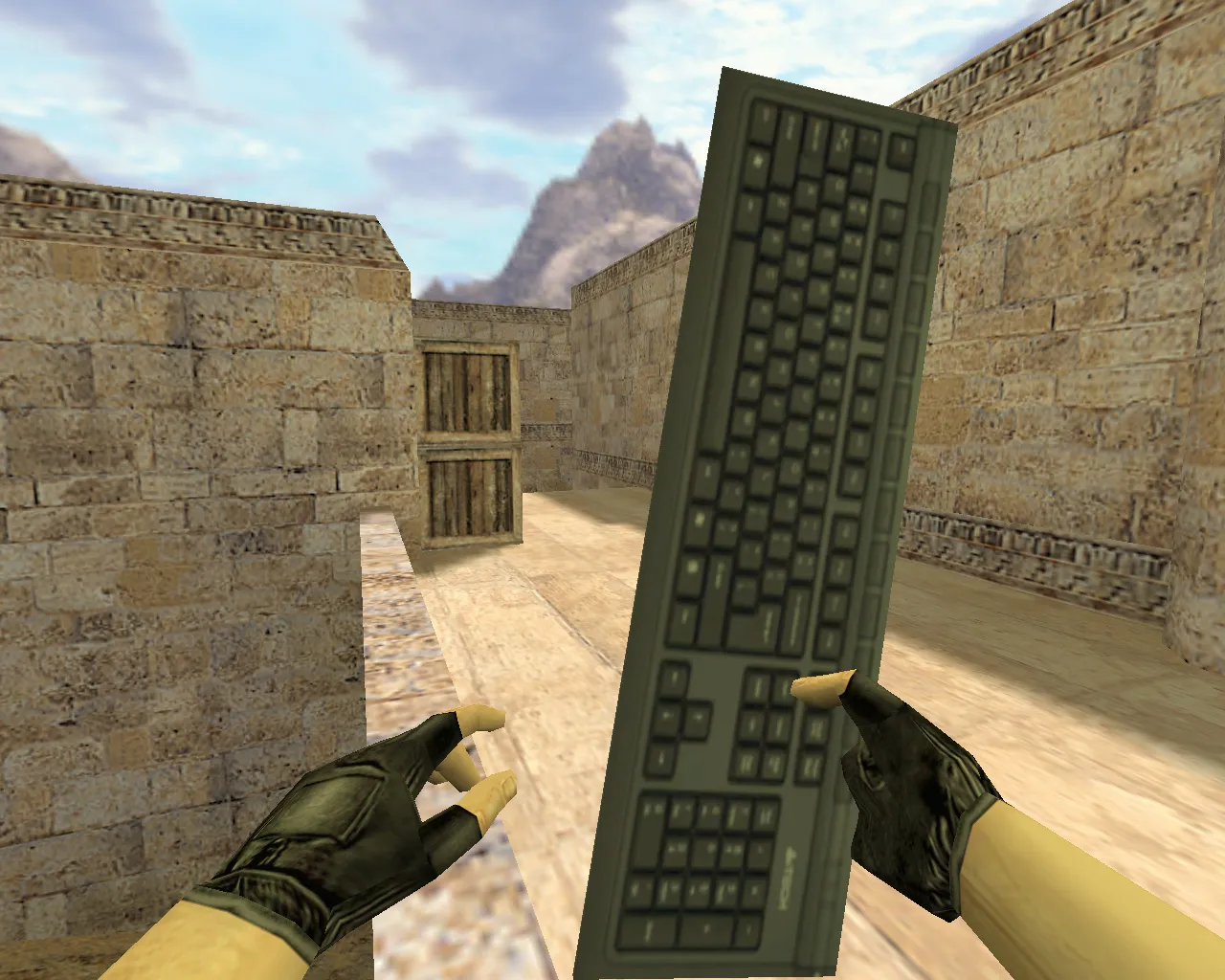 Скриншот Модель ножа «Клавиатура» для CS 1.6: v_, p_, w_ модели, звук, анимация осмотра и качество текстур