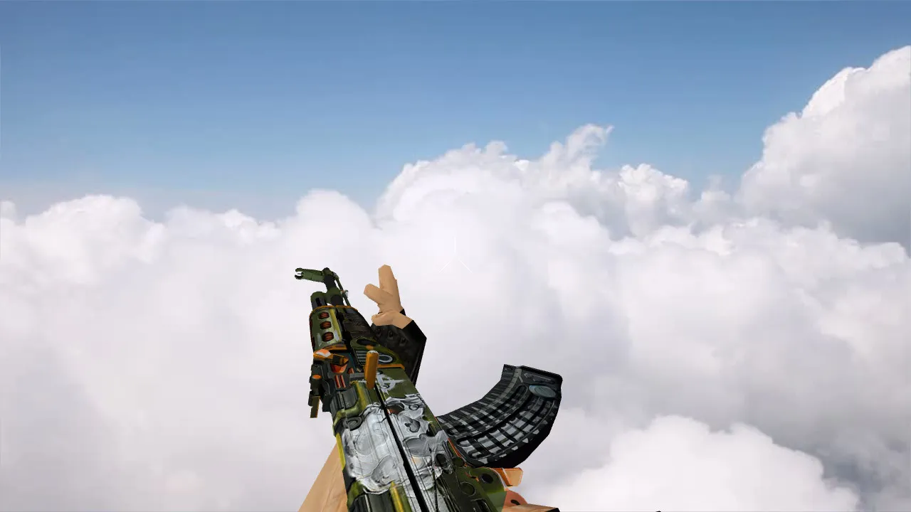 Скриншот Модель «AK-47 Skulliosis» v_ для CS 1.6: p_ и w_ модели, звуки, анимация осмотра, текстуры