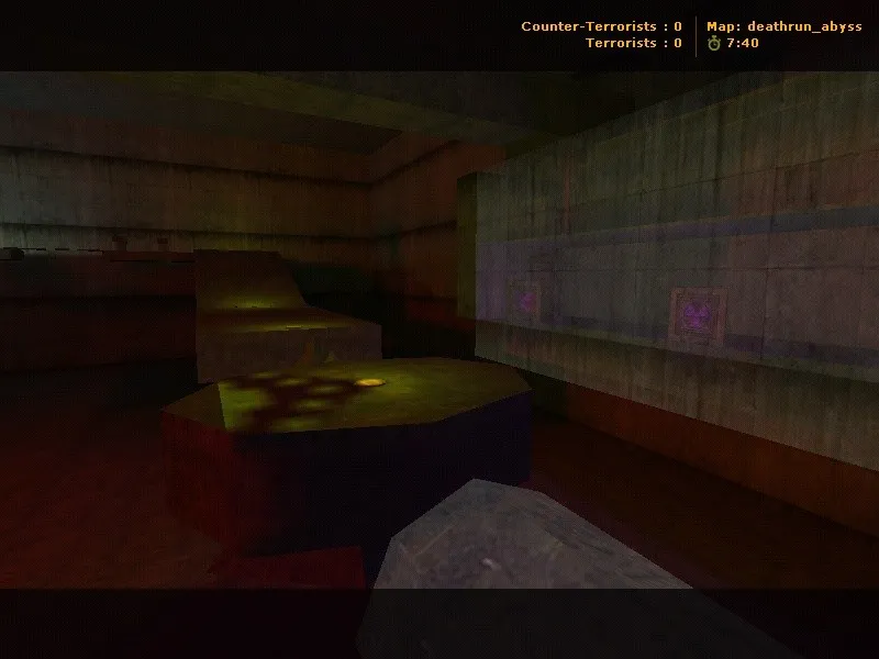 Скриншот  deathrun_abyss для CS 1.6: карта deathrun, точки, маршруты, .nav, оптимизация wpoly/epoly