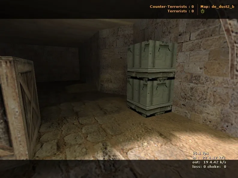 Скриншот  Карта de_dust2_b для CS 1.6: баланс сторон, точки под роли, .nav для ботов и оптимизация