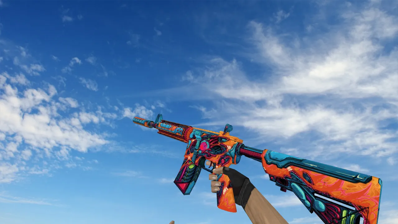 Скриншот Модель «M4A4 Biowar» v_ / p_ / w_ для CS 1.6: звуки, анимация осмотра, текстуры и настройка