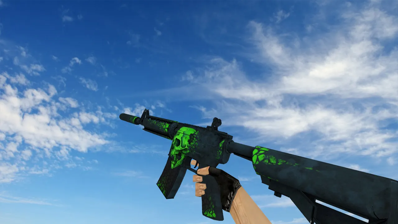 Скриншот Модель v_m4a4 Deskull + p_m4a4 + w_m4a4 для CS 1.6: звуки, анимация осмотра, текстуры и настройка