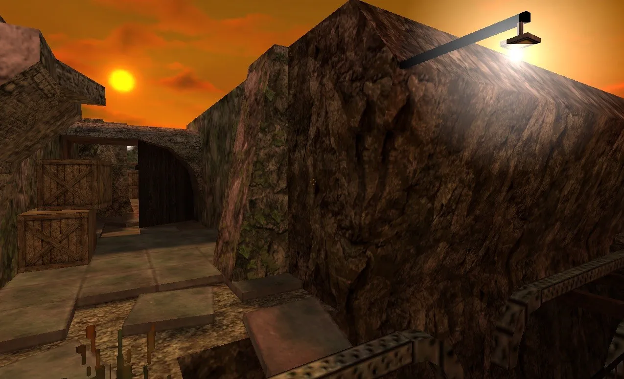 Скриншот  Карта de_secret_stone для CS 1.6: оптимизация и тактика