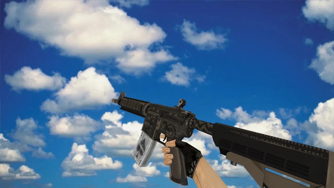 Скриншот Модель M4A4 Pokerface v_ для CS 1.6: p_ и w_ модели, звуки, анимация осмотра